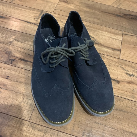 Stacy Adam’s wingtip dress shoes men’s size 12. Navy & gray. - Picture 1 of 6